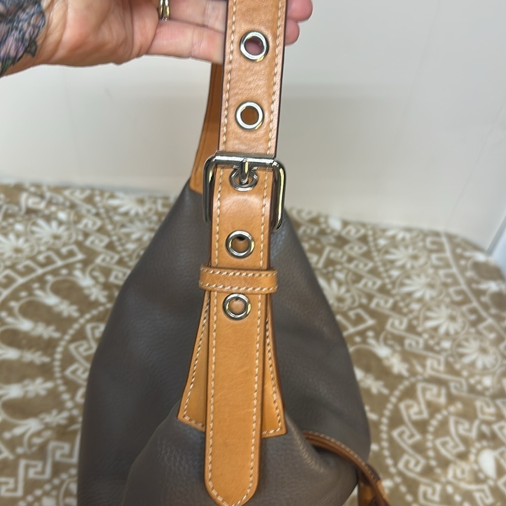 Dooney & Bourke Patterson Paige Gray Pebble Leather Hobo Bag, $298 - Picture 7 of 13